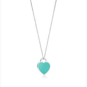 Tiffany Blue Small Heart Tag Pendant